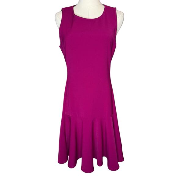 Jonathan Simkhai Drop Waist Flare Dress Fuchsia Sleeveless, size 4 - Picture 1 of 5